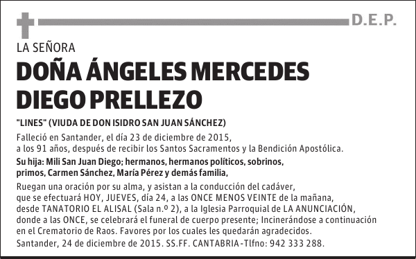 Ángeles Mercedes Diego Prellezo