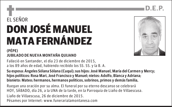 JosÃ© Manuel Mata FernÃ¡ndez