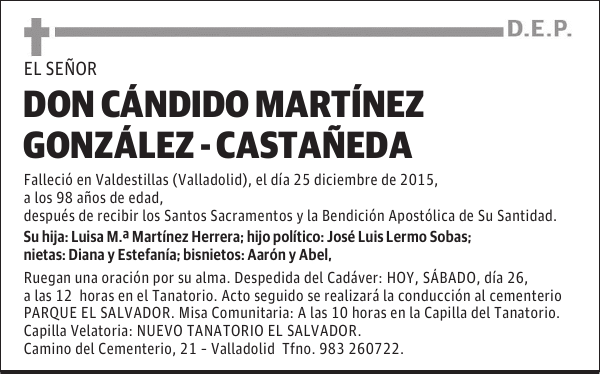 CÃ¡ndido MartÃ­nez GonzÃ¡lez-CastaÃ±eda