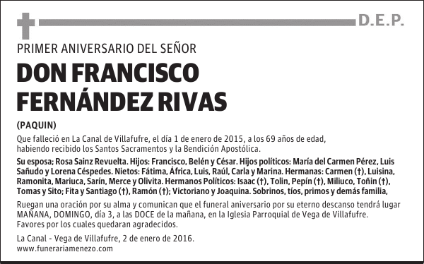 DON FRANCISCO FERNANDEZ RIVAS