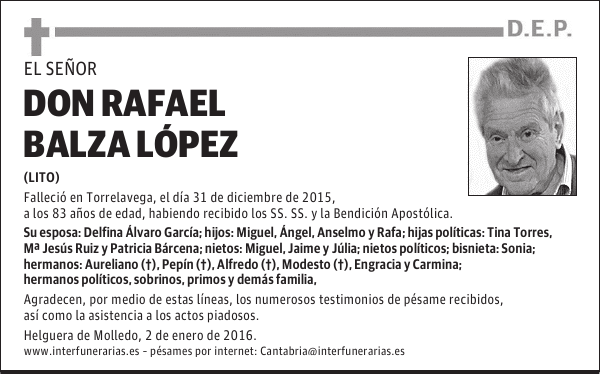 DON RAFAEL BALZA LÓPEZ