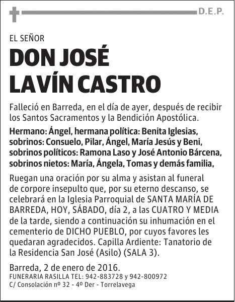 DON JOSÉ LAVÍN CASTRO