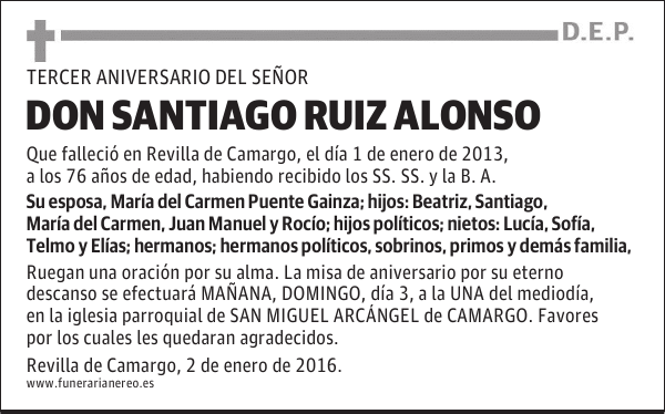 DON SANTIAGO RUIZ ALONSO