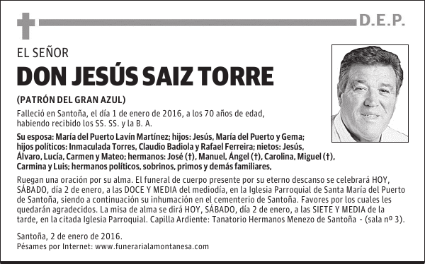 DON JESÚS SAIZ TORRE