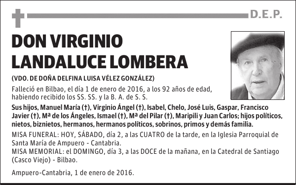 DON VIRGINIO LANDALUCE LOMBERA