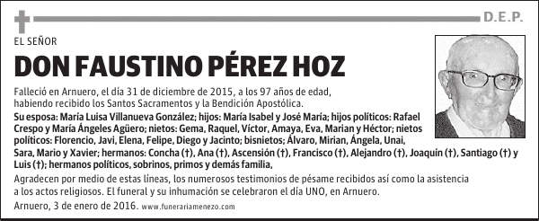 FAUSTINO PÉREZ HOZ
