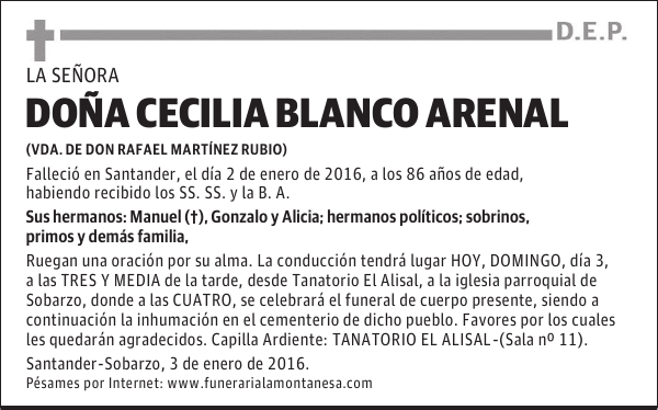 Cecilia Blanco Arenal