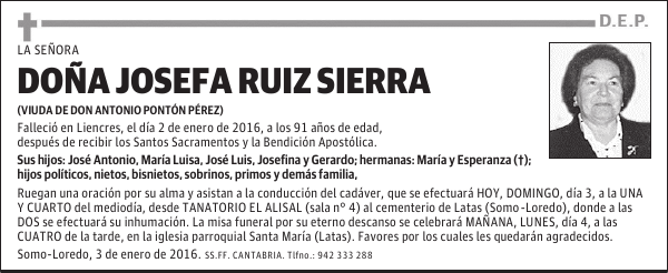 JOSEFA RUIZ SIERRA