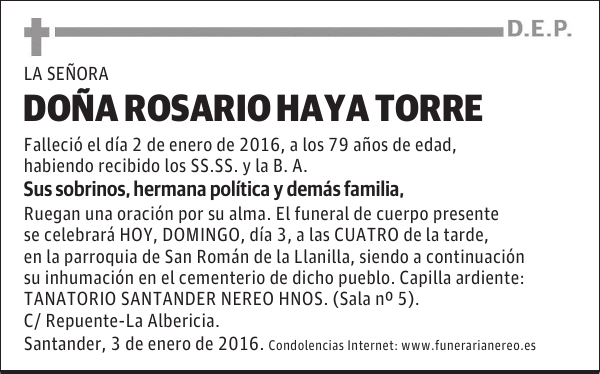 ROSARIO HAYA TORRE