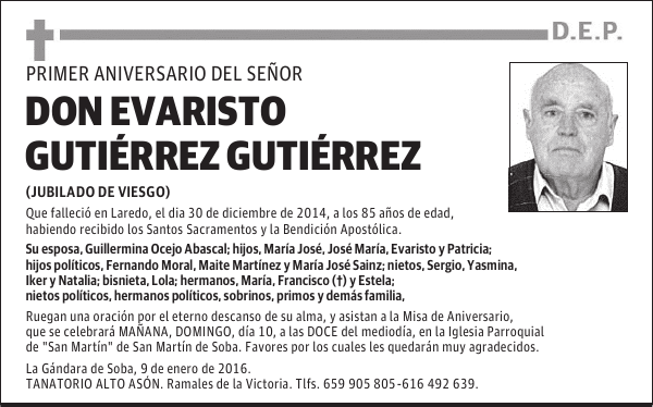 Evaristo Gutiérrez Gutiérrez