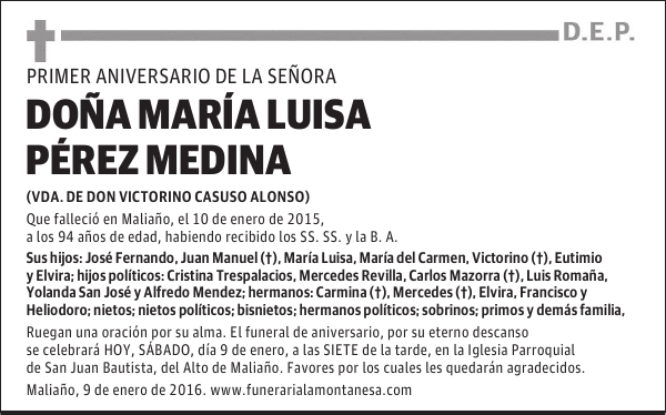 María Luisa Pérez Medina