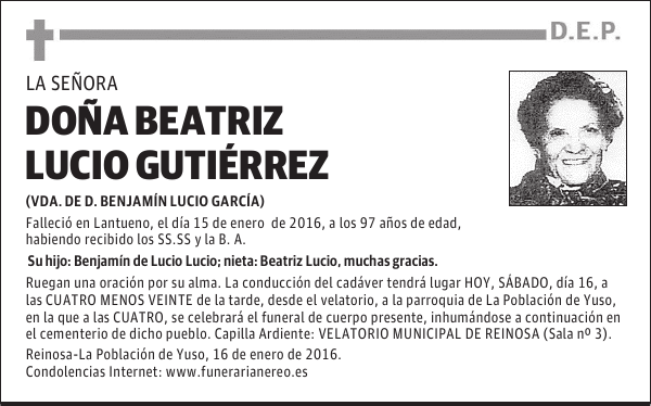 BEATRIZ LUCIO GUTIERREZ