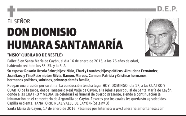 Dionisio Humara Santamaría