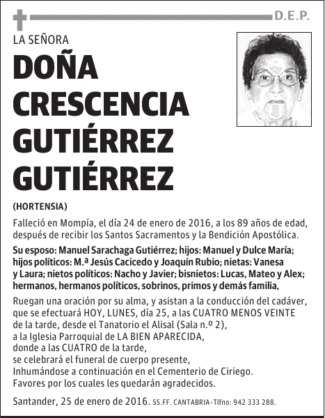 Crescencia Gutiérrez Gutiérrez