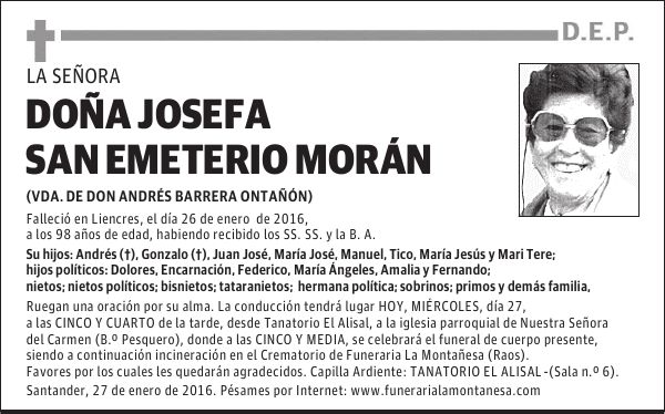 Josefa San Emeterio Moran