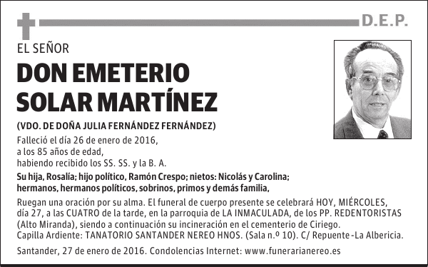 Emeterio Solar Martínez