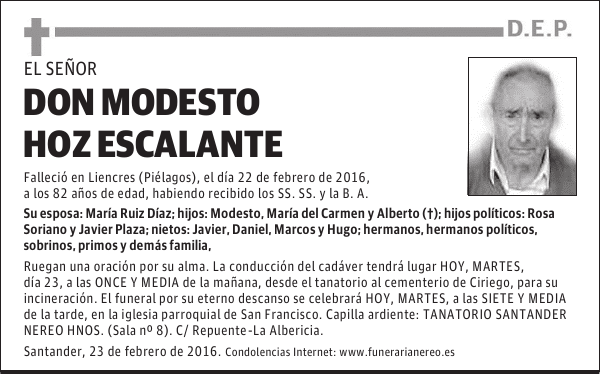 DON MODESTO HOZ ESCALANTE