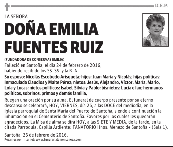 Doña Emilia Fuentes Ruiz