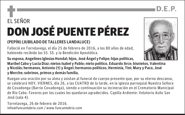 DON JOSÉ PUENTE PÉREZ