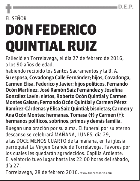 Don Federico Quintial Ruiz