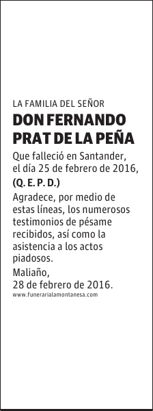 Don Fernando Prat de la Peña