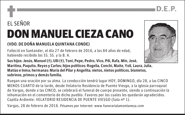 Don Manuel Cieza Cano