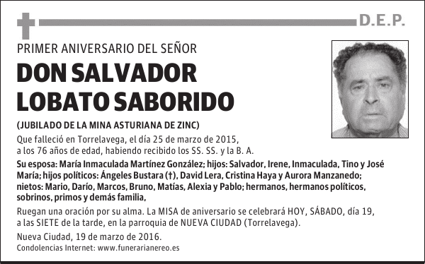 DON SALVADOR LOBATO SABORIDO