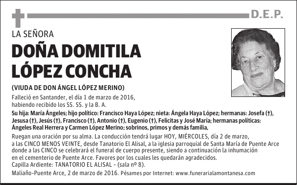 Doña Domitila López Concha