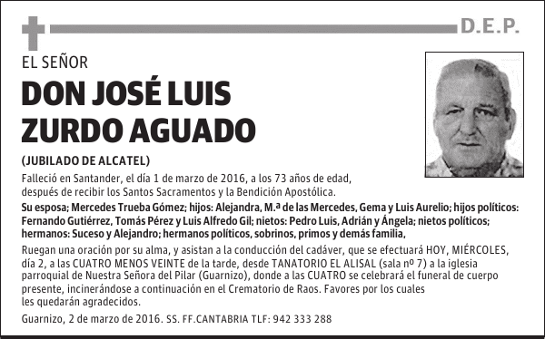 DON JOSÉ LUIS ZURDO AGUADO