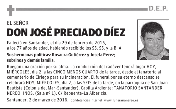 DON JOSÉ PRECIADO DÍEZ