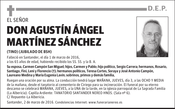 DON AGUSTIN ANGEL MARTINEZ SANCHEZ