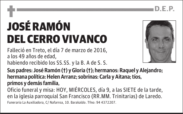 JOSÉ RAMÓN DEL CERRO VIVANCO