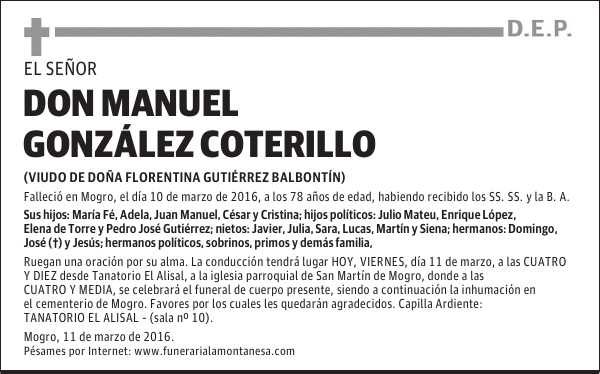 Don Manuel González Coterillo