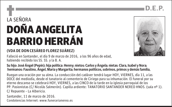 DOÑA ANGELITA BARRIO HERRÁN