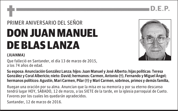 DON JUAN MANUEL DE BLAS LANZA