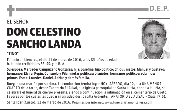 Don Celestino Sancho Landa