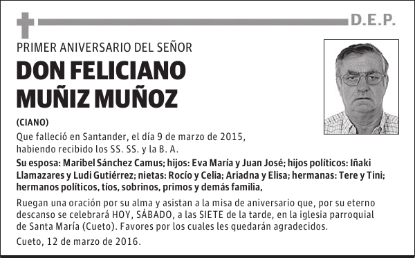 Don Feliciano Muñiz Muñoz