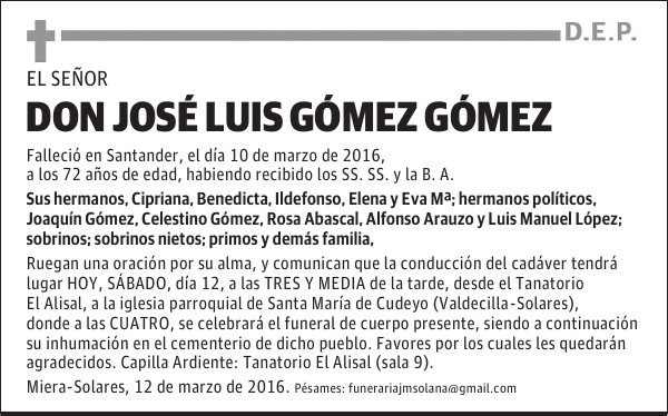 DON JOSÉ LUIS GÓMEZ GÓMEZ