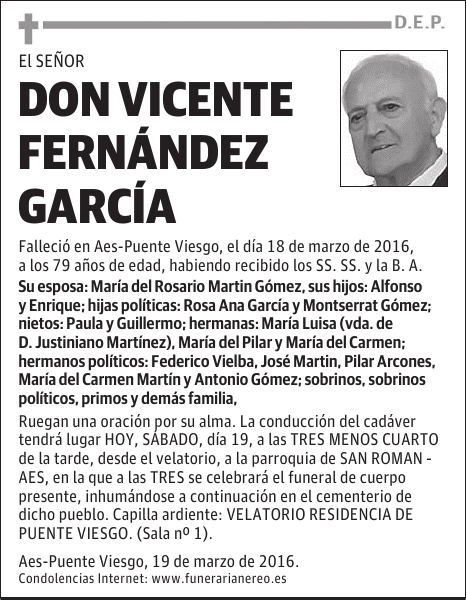 DON VICENTE FERNANDEZ GARCIA