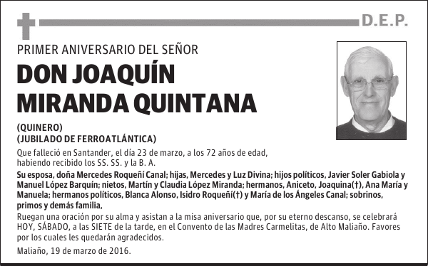 Don Joaquin Miranda Quintana