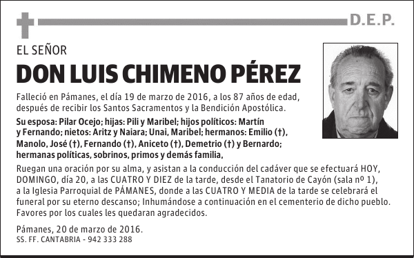 DON LUIS CHIMENO PÉREZ