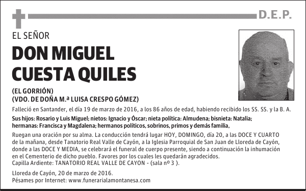 Don Miguel Cuesta Quiles