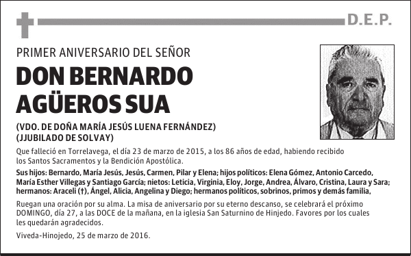 Don Bernardo Agüeros Sua