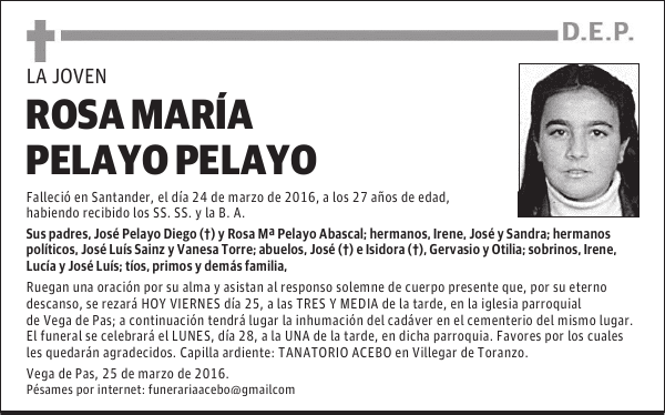 ROSA MARÍA PELAYO PELAYO