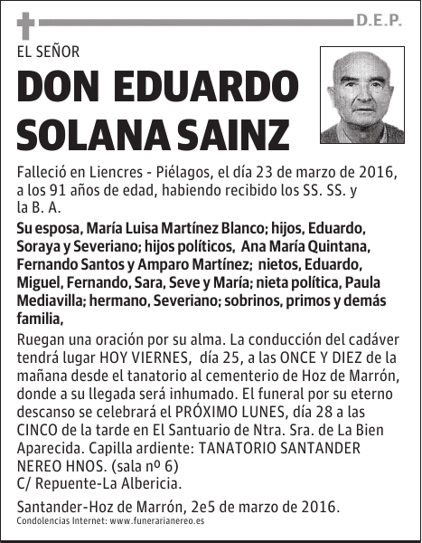 DON EDUARDO SOLANA SAINZ