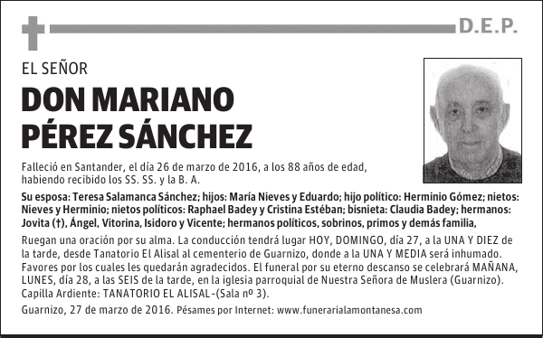 Don Mariano Pérez Sánchez