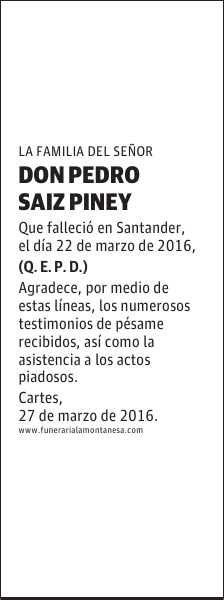 Don Pedro Saiz Piney