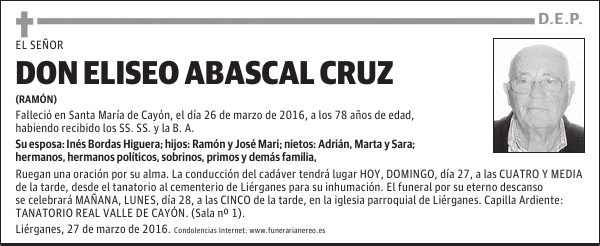 DON ELISEO ABASCAL CRUZ