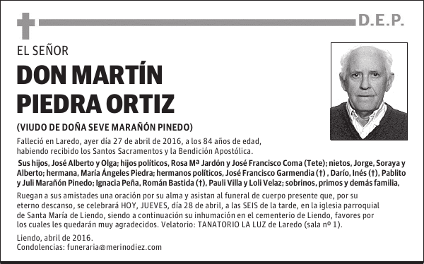 DON MARTÍN PIEDRA ORTÍZ