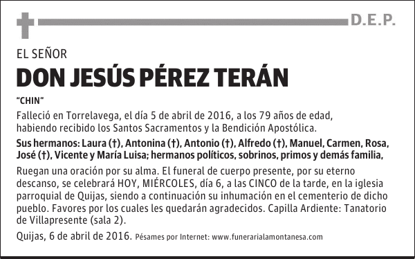 Don Jesús Pérez Terán